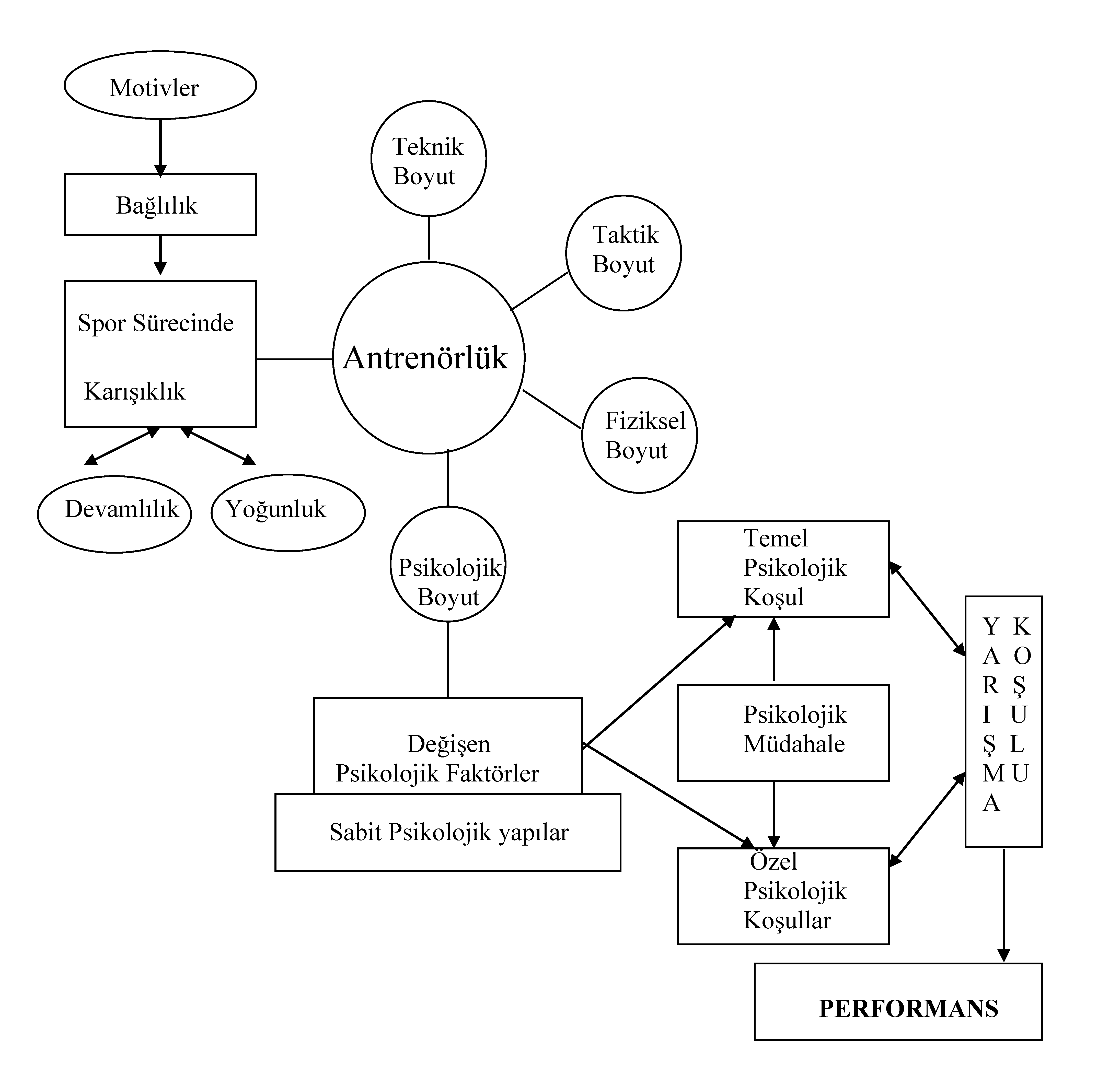 Şekil 1: Bütünleştirilmiş Psikolojik Antrenman Programı (Serpa ve Rodrigues, 2001).