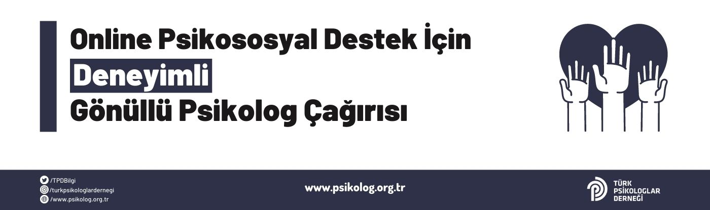 Online Psikososyal Destek İçin Deneyimli Gönüllü Psikolog Çağırısı